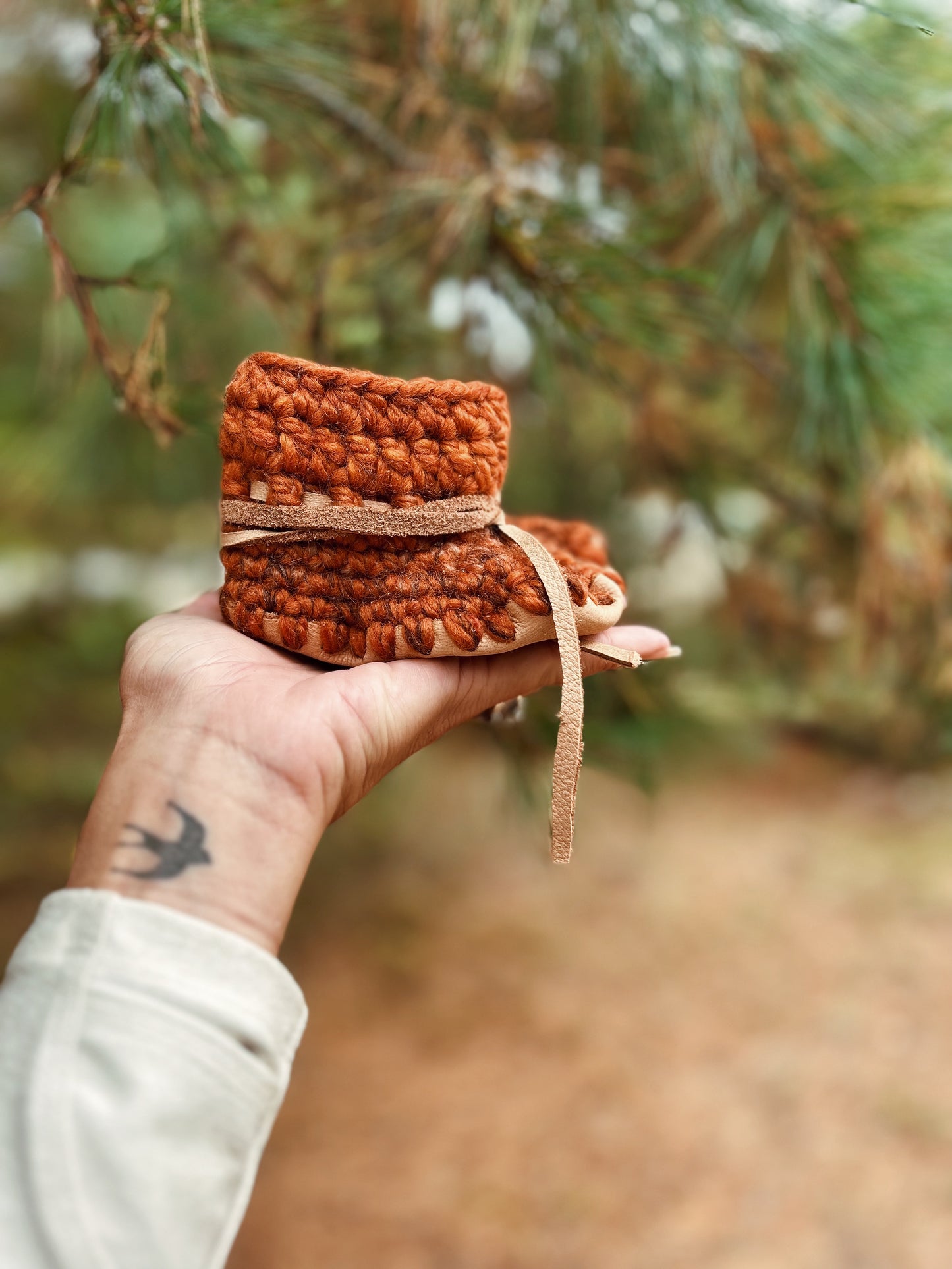 Pine Needle - Beige Leather